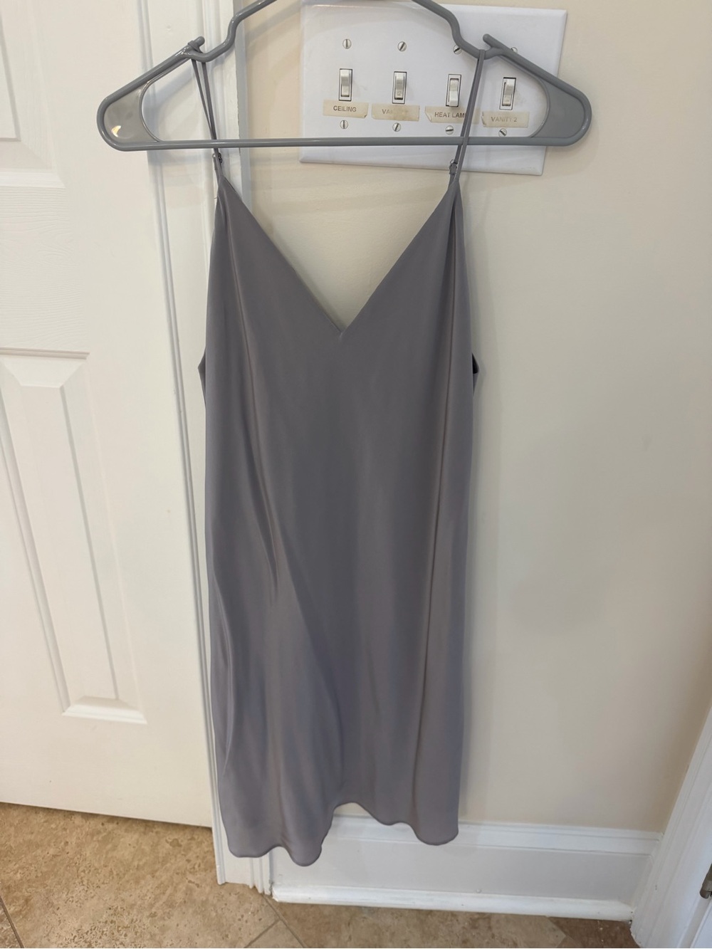 Lavender Brown Gray Slip Mini Dress